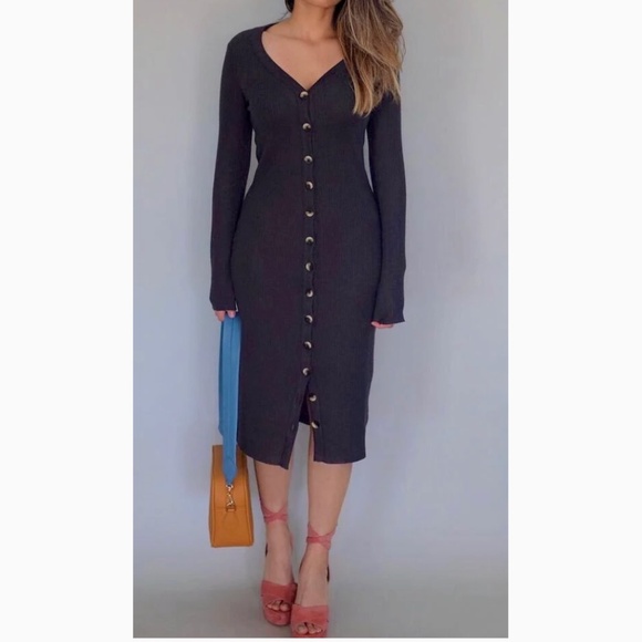 Nation LTD Kate Cardigan / Dress Washed Black Size Small - Picture 7 of 7